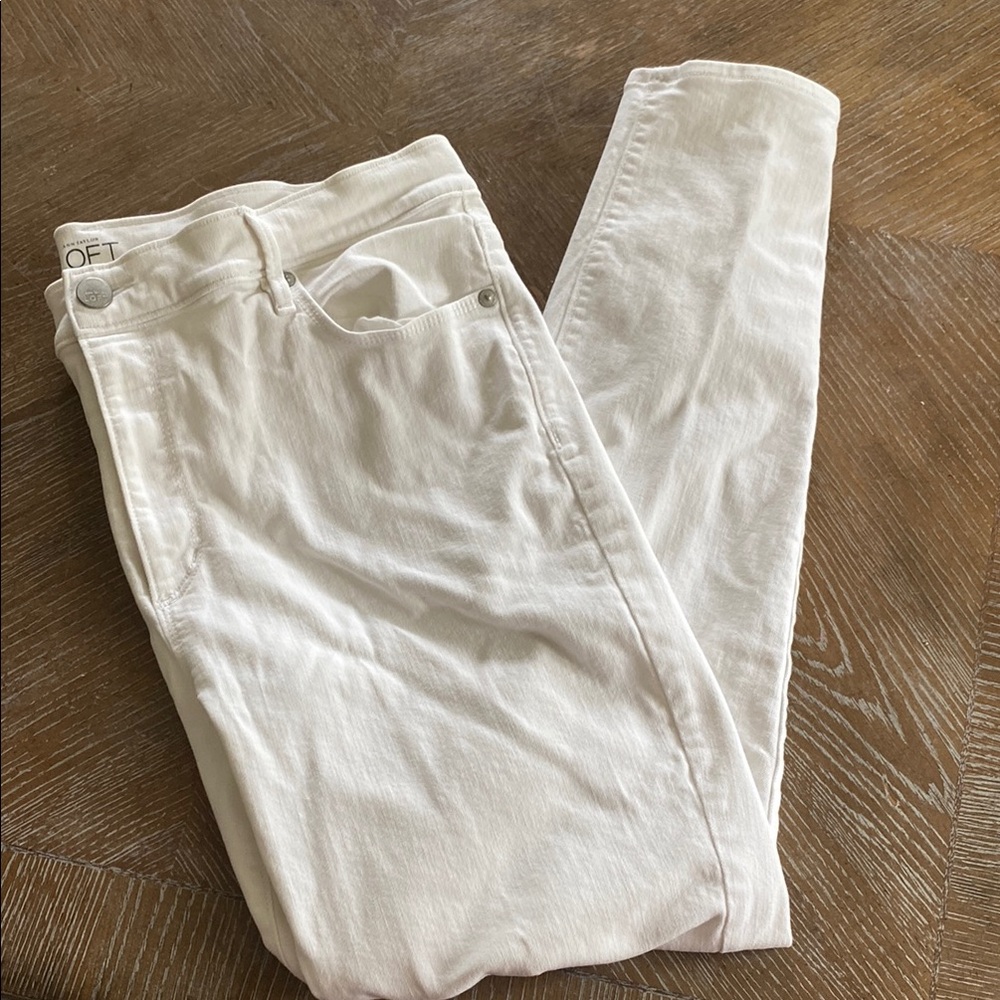 LOFT White Skinny Jeans